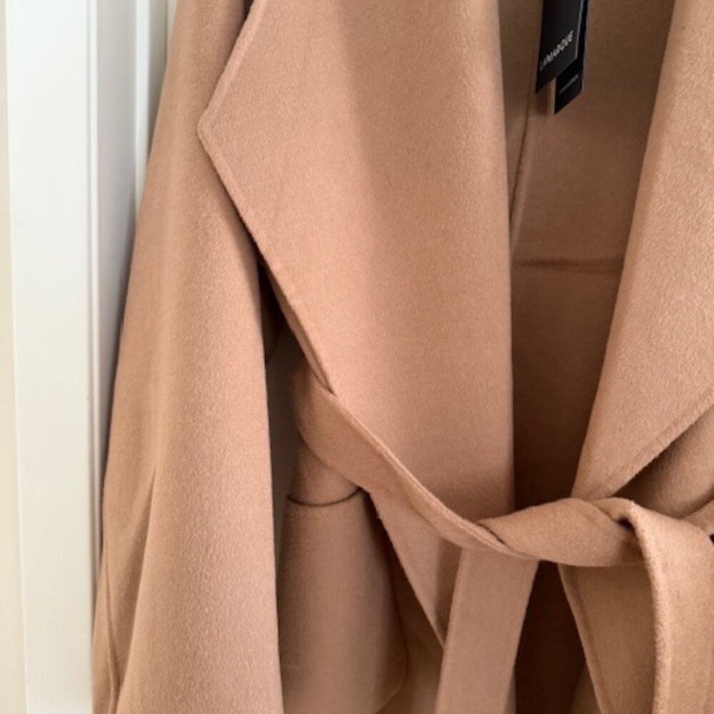LAMARQUE Mekia Belted Double-Face Wool Oversized Wrap Coat - Picture 14 of 16